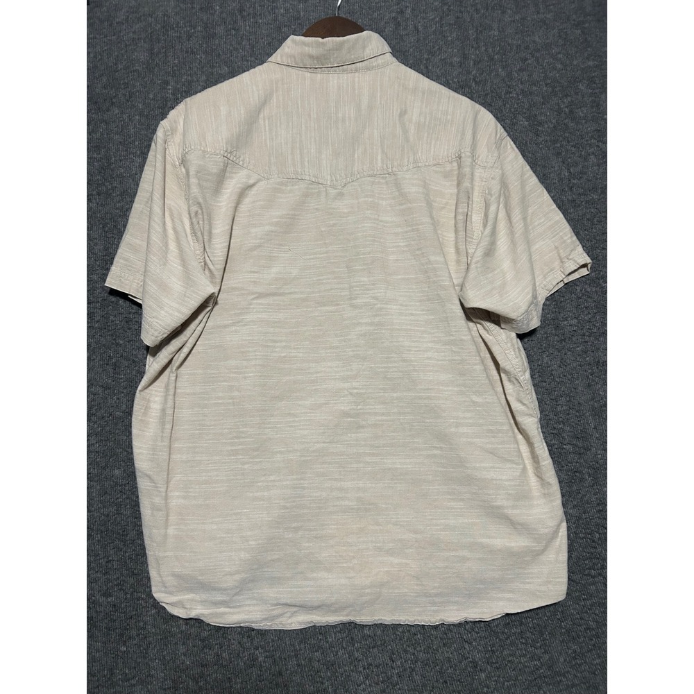 Howler Brothers Gaucho Shirt Mens L Beige Pearl Snap Short Sleeve Sunrise - Picture 3 of 6